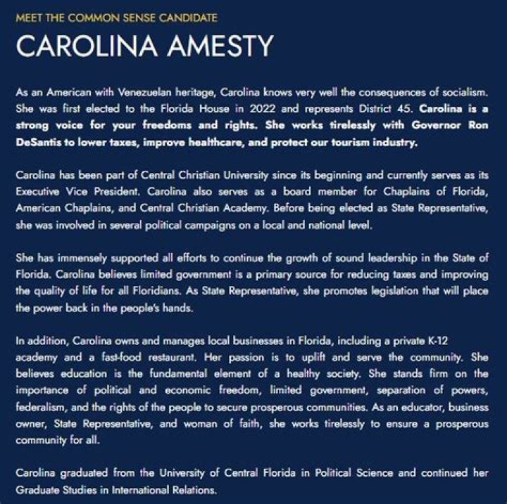 Carolina Amesty net worth and salary income estimation Jan, 2024 ·