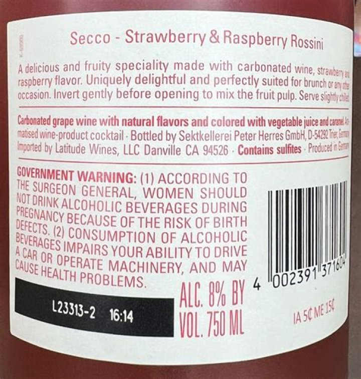 Trader Joe's Secco Strawberry And Raspberry Rossini Unraveled