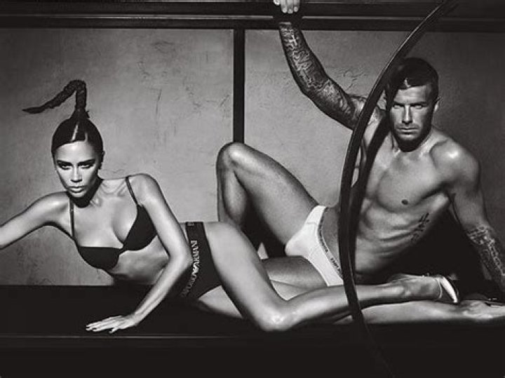 Victoria & David Beckham in Armani Underwear Ads ·